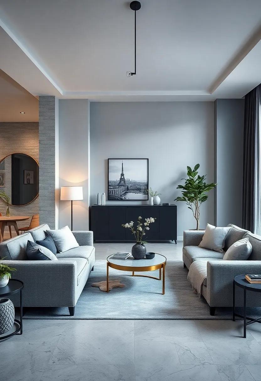 Statement Furniture: Invest in a striking piece of furniture that embodies your monochrome theme, like a sleek charcoal sofa or an ivory accent chair