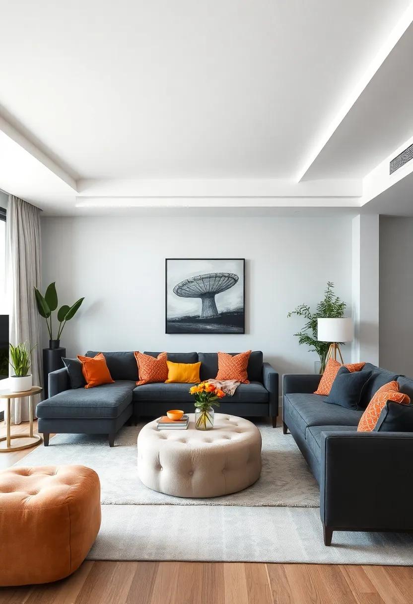 Multi-functional Furniture: Look for furniture pieces that serve multiple purposes, like an ottoman that doubles as storage and matches your color palette