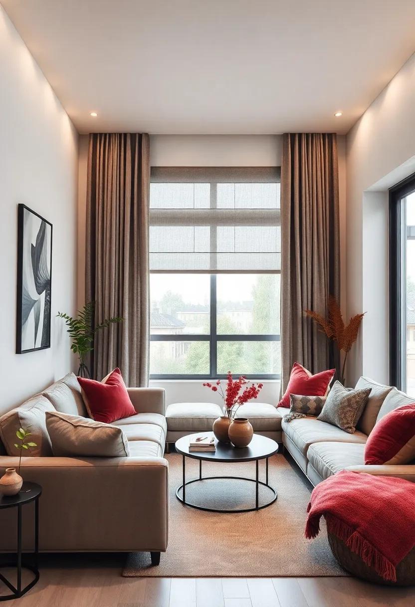 Unique Window Treatments: Experiment with roman shades or blackout curtains in varying textures that complement your color choice