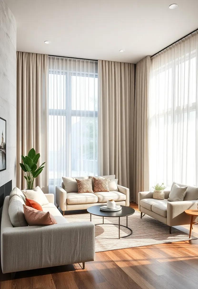 Monochrome Magic: Learn how black and white patterned drapes can serve as striking focal points, making a chic statement while keeping the overall look balanced