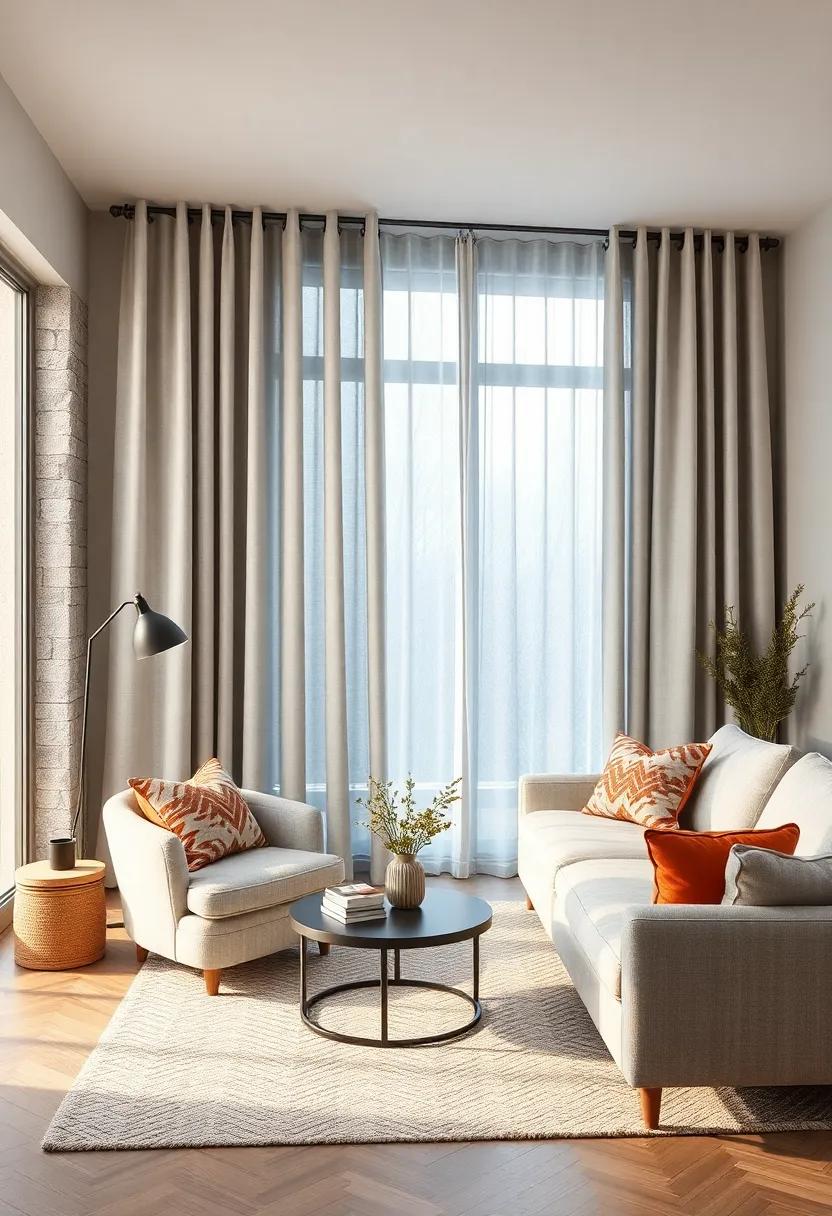 Rustic flannel Elegance: Delve into the warmth of flannel curtains that add a touch of rustic charm, perfect for nordic-inspired cozy evenings