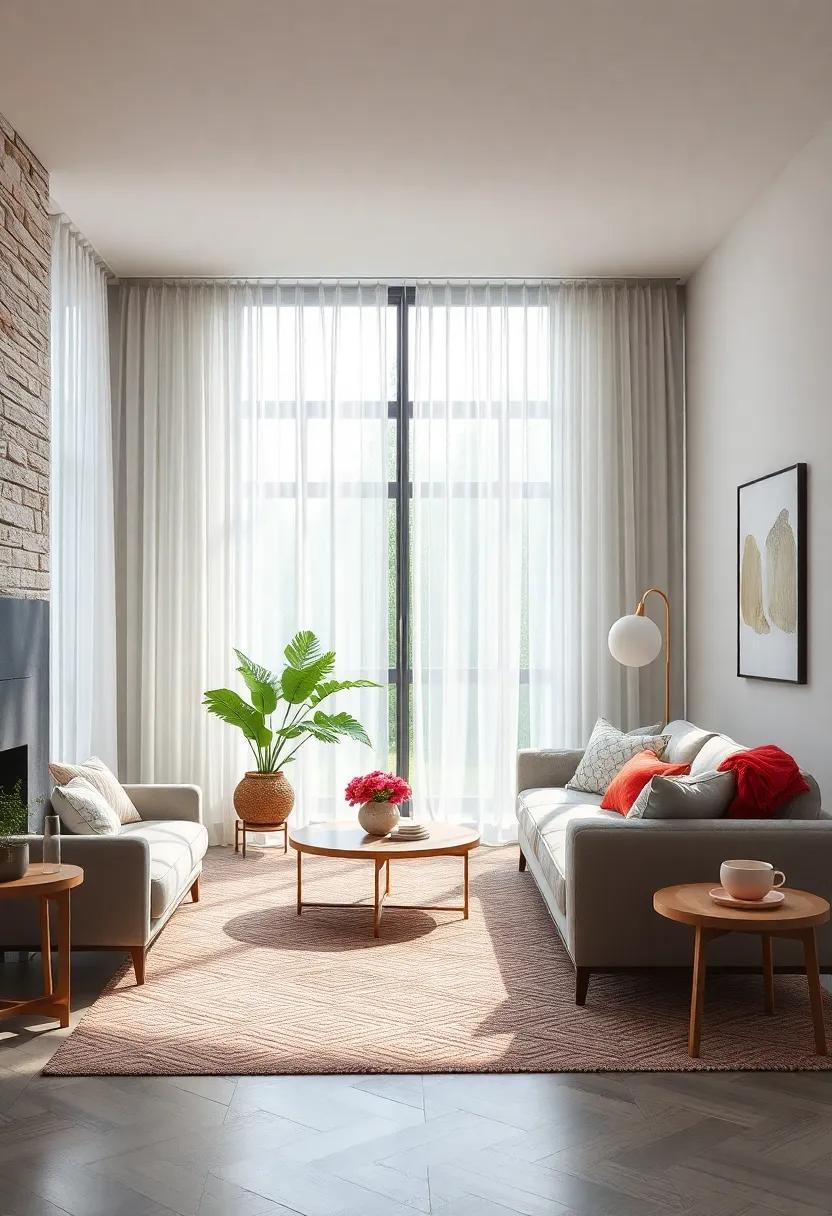 Sheer Voiles: Experience the magic of sheer voiles that gently diffuse sunlight, creating dreamy shadows and enhancing the ethereal quality of your space