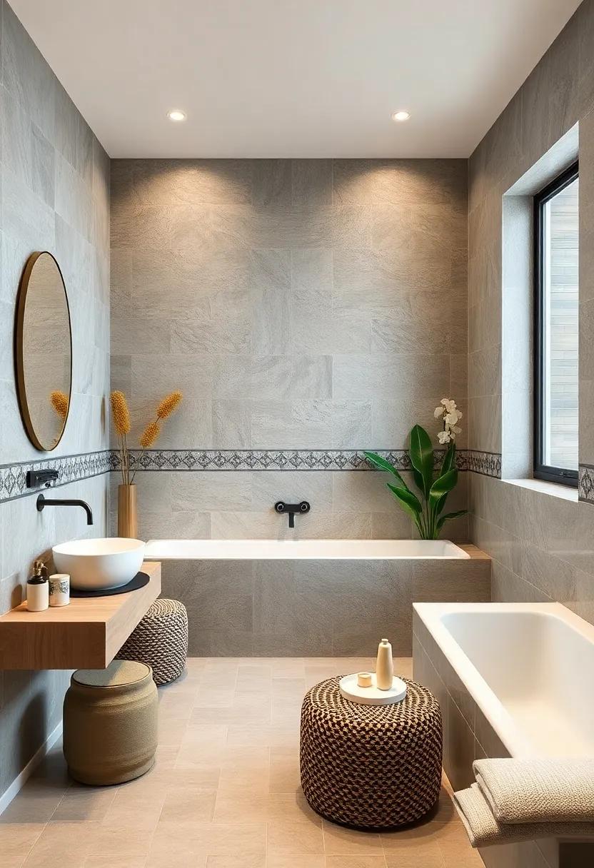 Creative borders: Use decorative tiles as borders to frame your space, adding ⁣a ⁣finishing touch that enhances the overall⁣ design