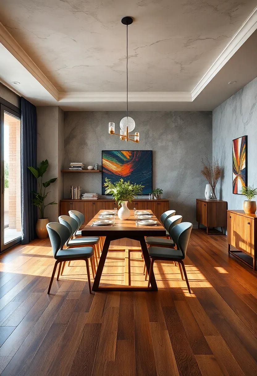 Child-friendly option: Wooden floors are both durable and safe for children, making them ideal for family dining spaces that see plenty of activity