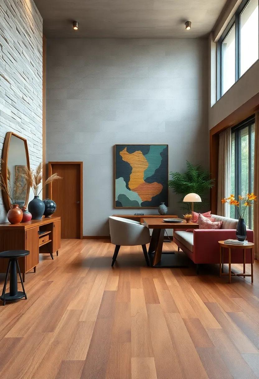 Focal point flexibility: The natural beauty of wooden floors allows you to showcase statement furniture pieces without overwhelming the space