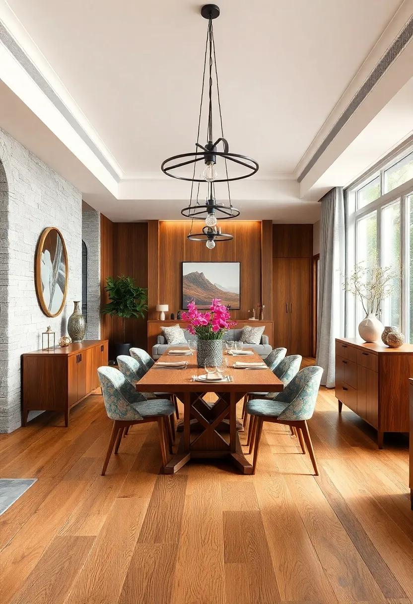 Inviting transitions: Wooden floors can create a smooth transition from the dining area to adjacent spaces, promoting a cohesive and warm home environment