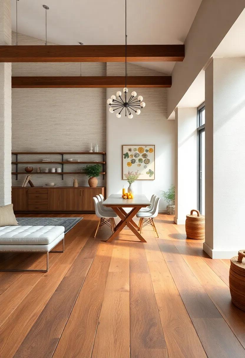 Vintage allure: Antique or reclaimed wood flooring infuses your dining space with charm and stories, making each meal feel like a special occasion