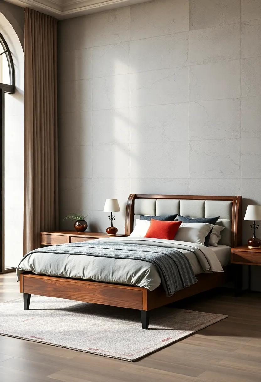 Classic Sleigh Bed: Embrace timelessness with a traditional sleigh bed, showcasing elegantly curved edges and a classic silhouette