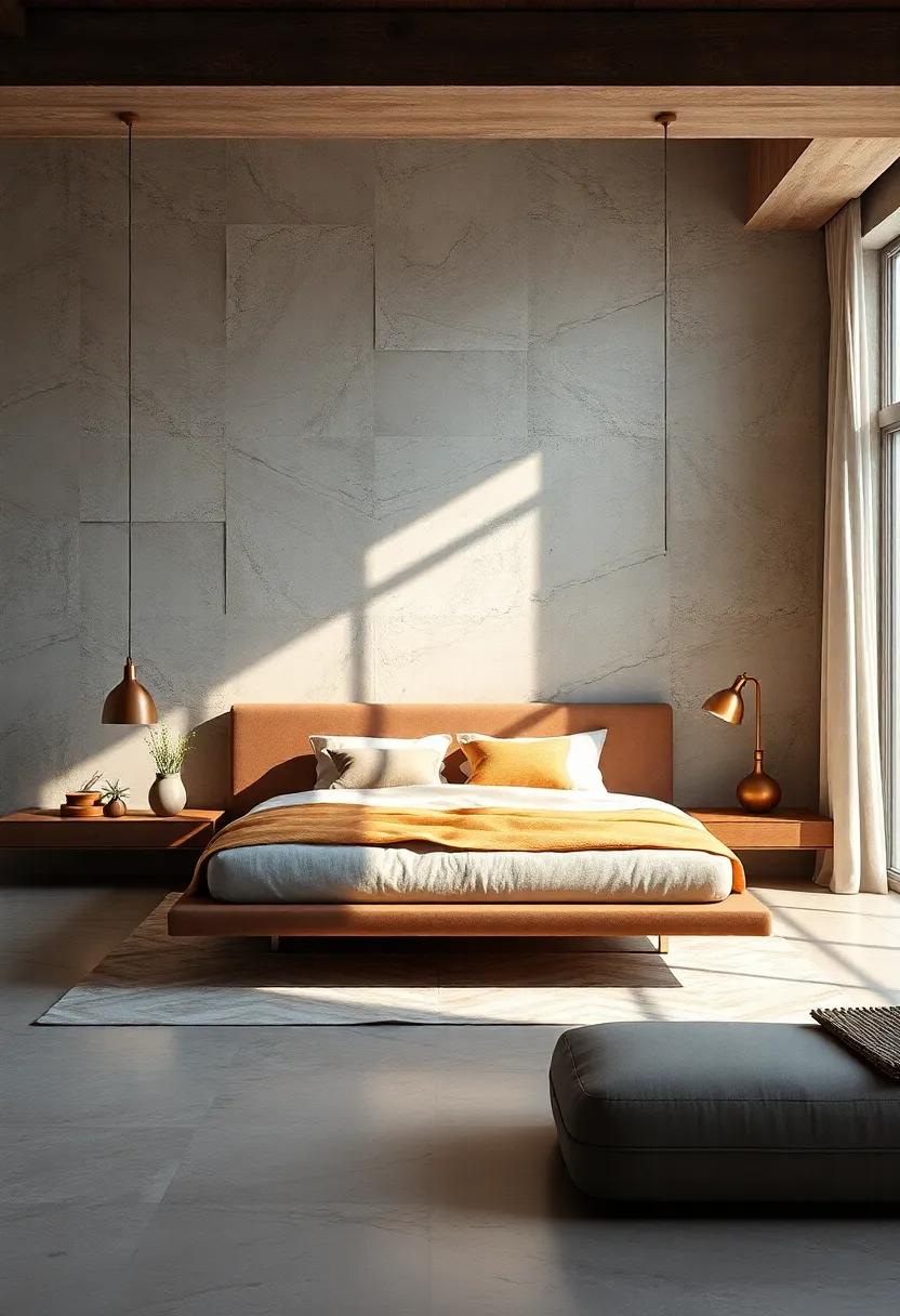 Floating Fantasy: Achieve a modern look with a floating bed frame that appears to hover off the ground, creating an airy, light-filled space