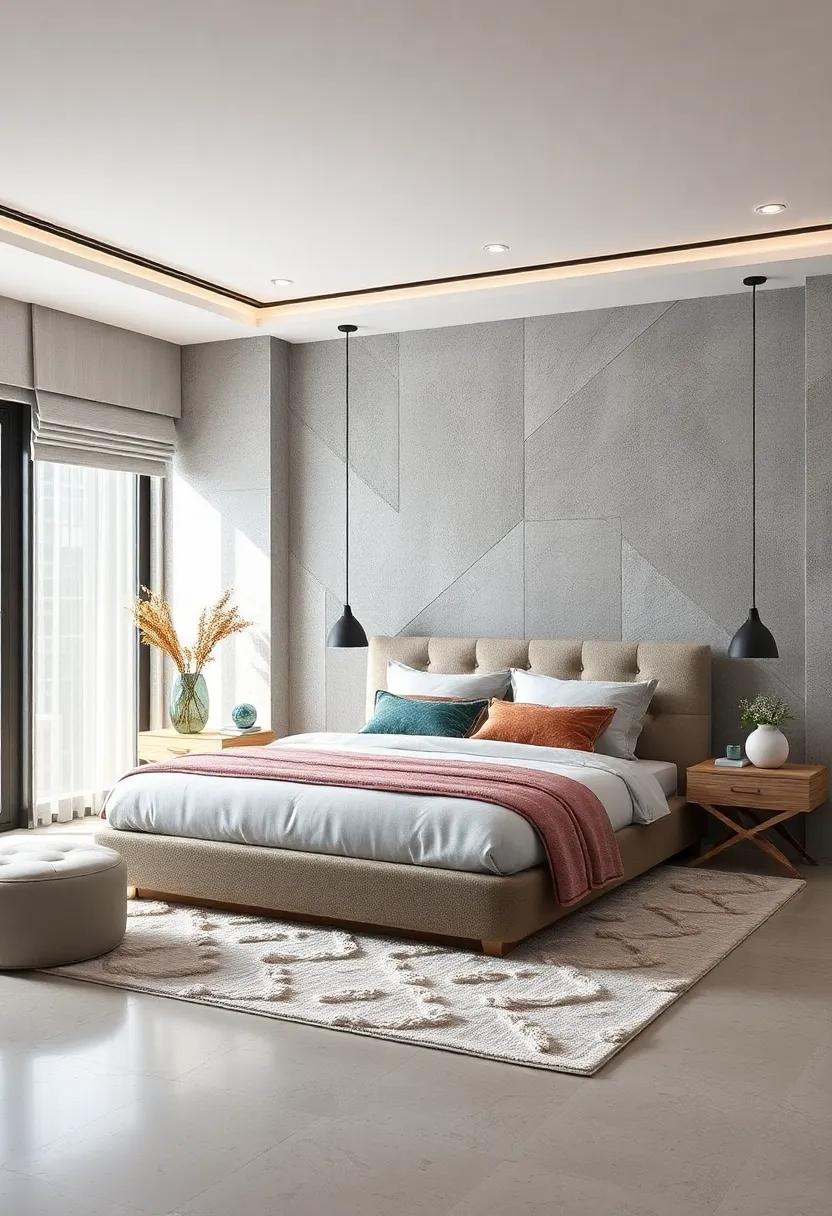 Layered Textures: Experiment with a bed frame that combines various fabrics or finishes, creating depth and visual intrigue within your bedroom