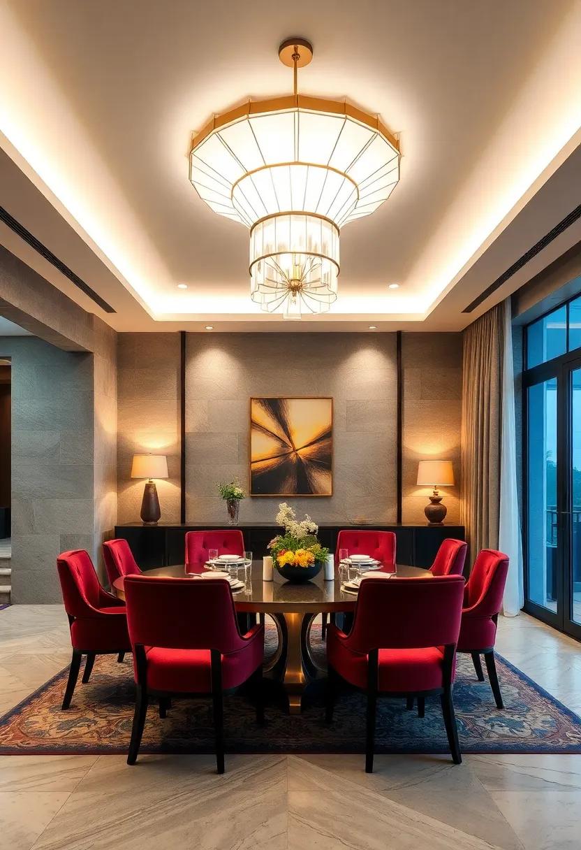 Art Deco Revival: Step back in time with Art deco-style lighting that adds sophistication and flair through intricate designs