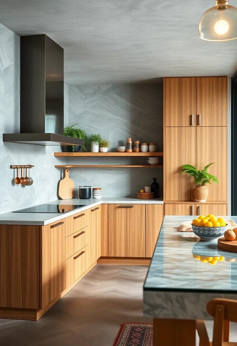 Eco-Friendly Materials: Opt for sustainable materials such as bamboo cabinets and recycled glass countertops to make your kitchen both stylish and environmentally responsible