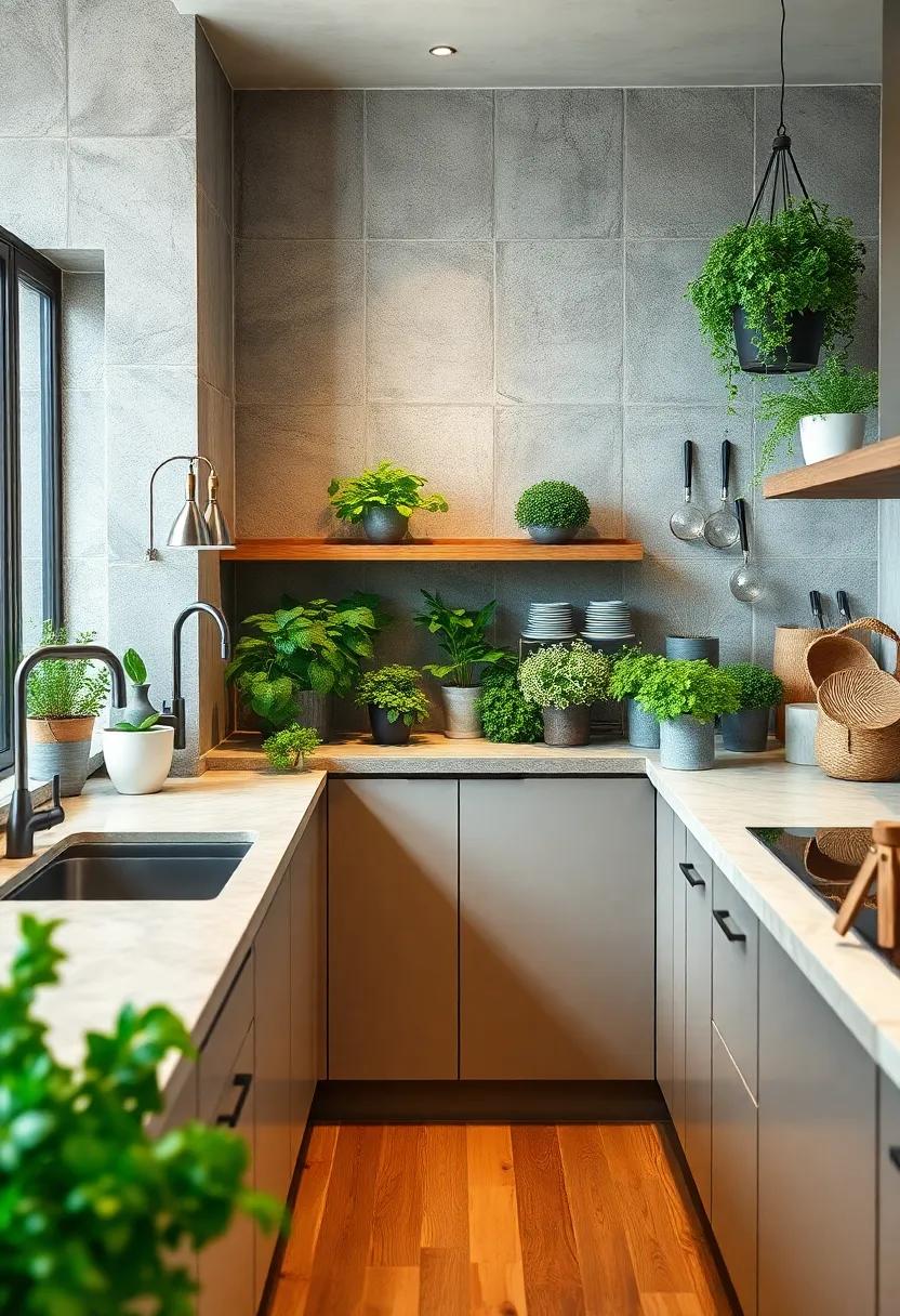 Herb Gardens: Dedicate a small section of your kitchen for growing fresh herbs in pots for easy access during cooking