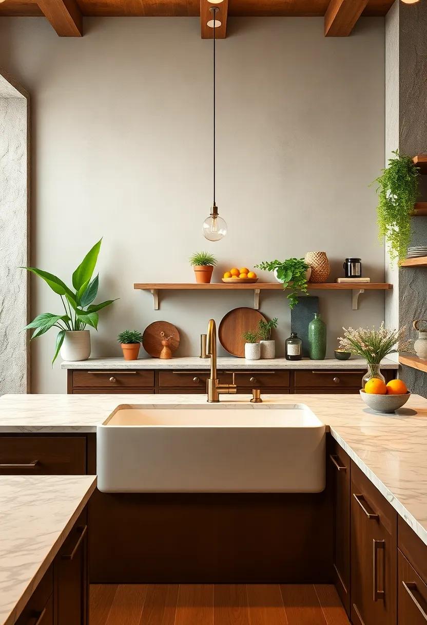 large Farmhouse Sinks: Invest in a sustainable, deep farmhouse sink that adds charm and provides practical functionality for your cooking needs