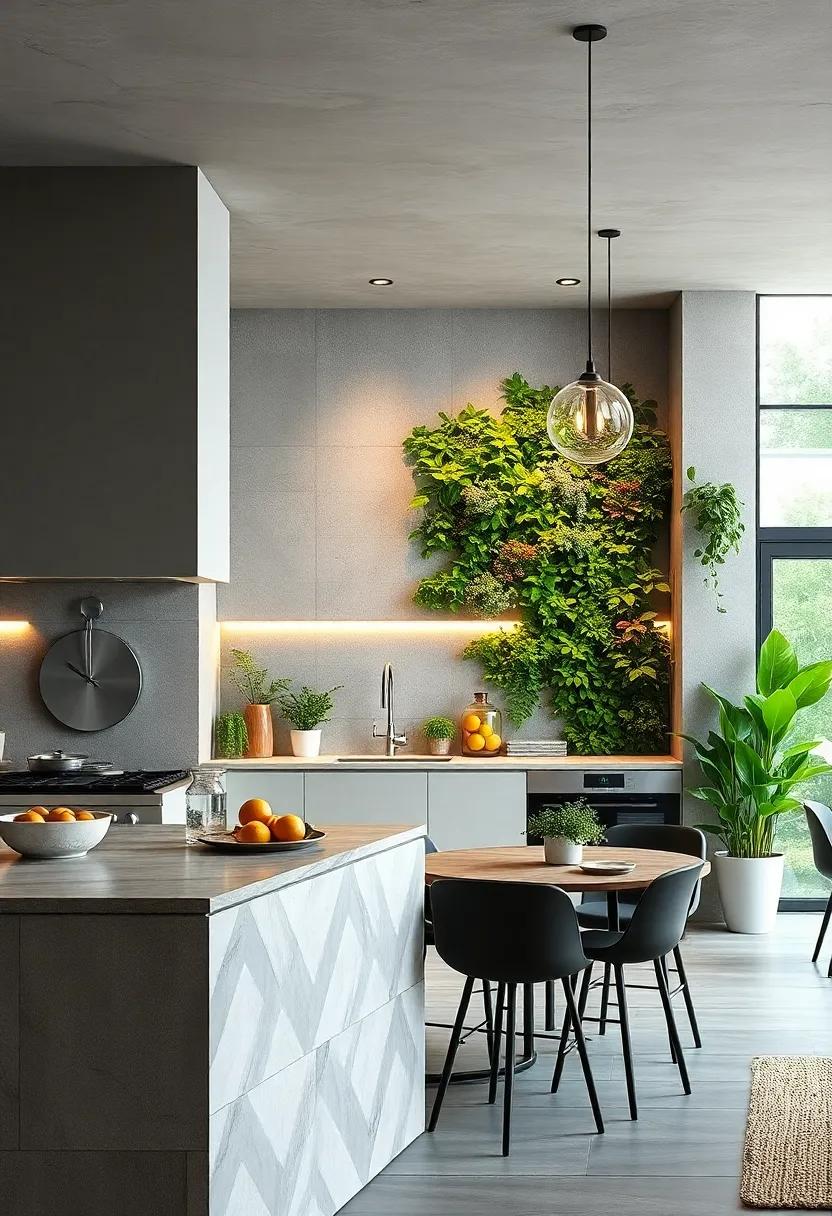 Living Walls: Install a vertical garden or living wall for an eye-catching feature that also provides fresh herbs for your culinary creations