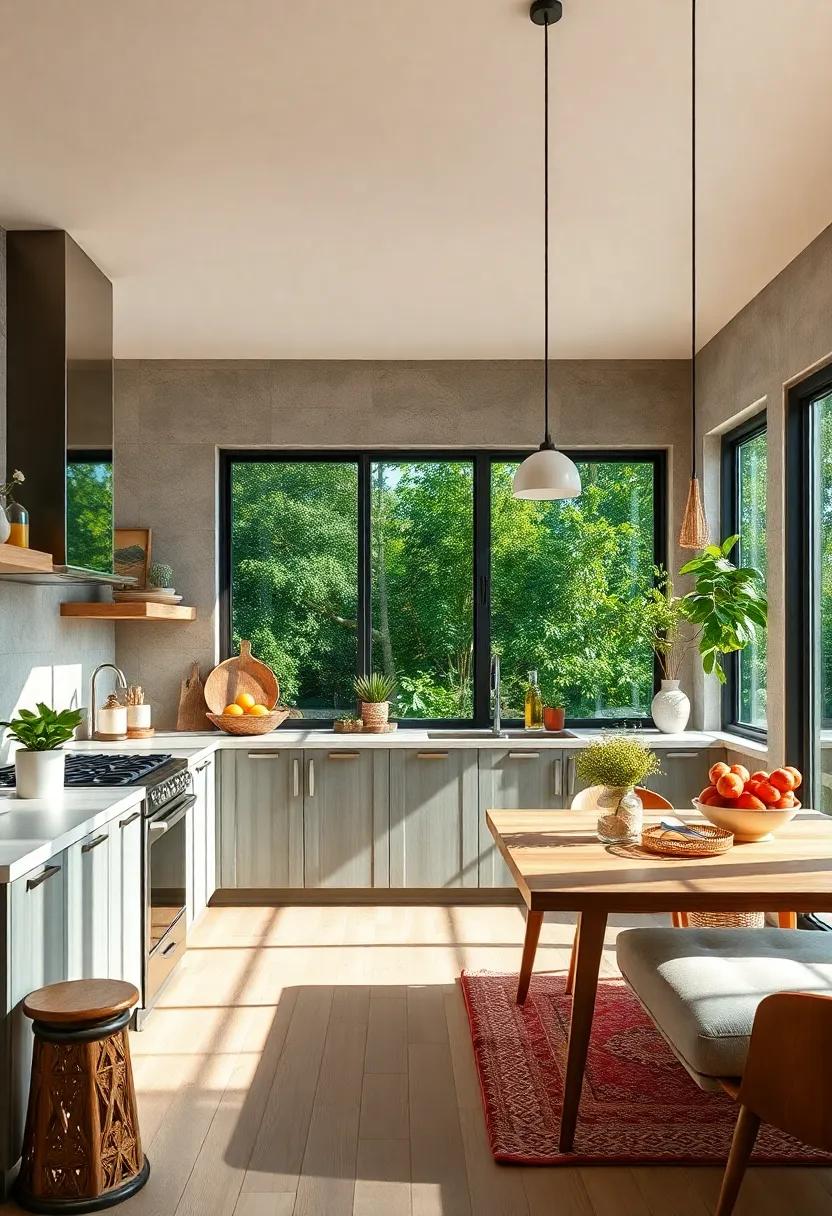 Natural Light Maximization: design your kitchen with large windows to invite abundant natural light,reducing the need for artificial lighting
