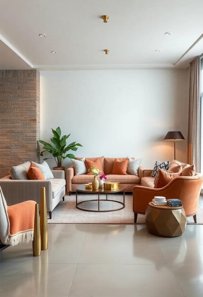 Reflective Surfaces: Incorporate mirrors with metallic frames to brighten up the room and reflect natural light while adding an elegant touch