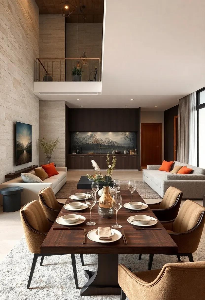 Statement Furniture: Opt for a large, bold sofa in a rich olive or deep umber to serve as the centerpiece of your living room