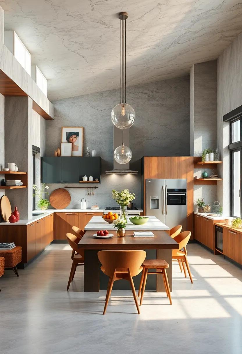 Eclectic Styles: Combine diverse design elements, from mid-century modern to bohemian, for a personalized and dynamic cooking space