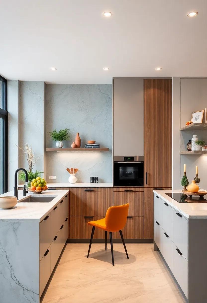 Elegant fixtures: Select high-end faucets and hardware that enhance the overall aesthetic and functionality of your kitchen