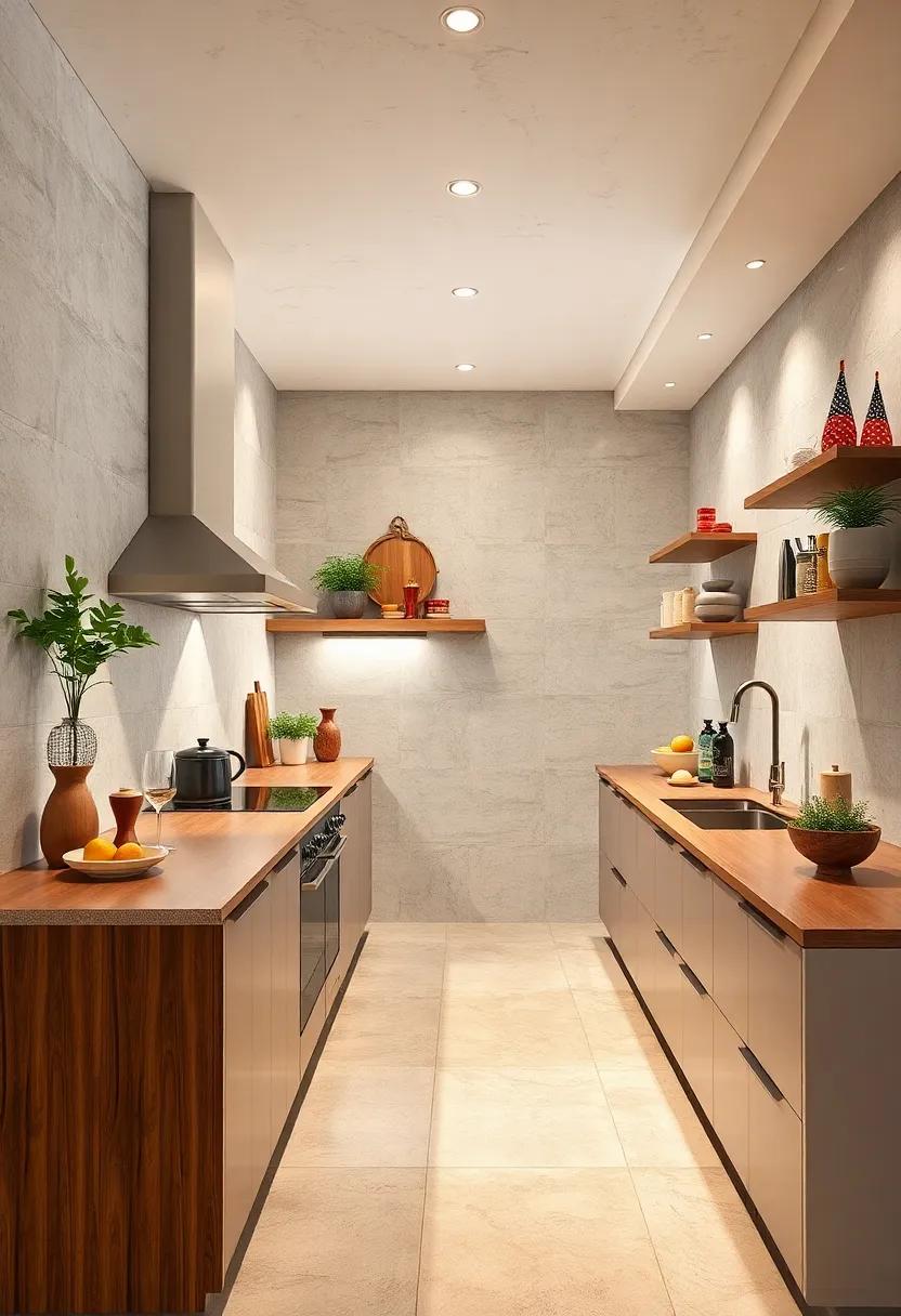 Galley Glam: Discover the charm of a galley kitchen where efficiency meets style in an elongated and narrow design