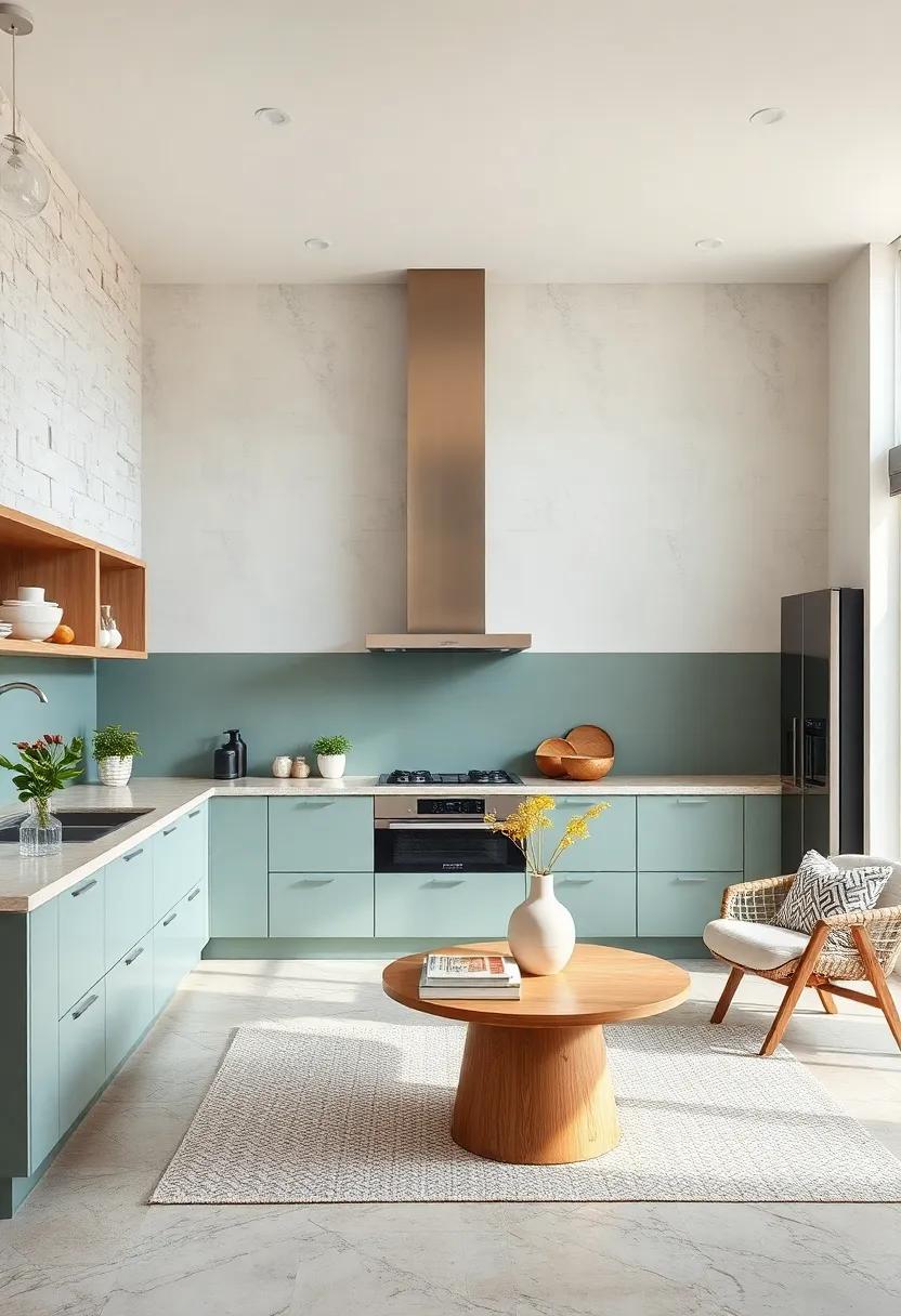 Harmonious Hues: Choose a cohesive color palette across your kitchen to create a tranquil and inviting atmosphere