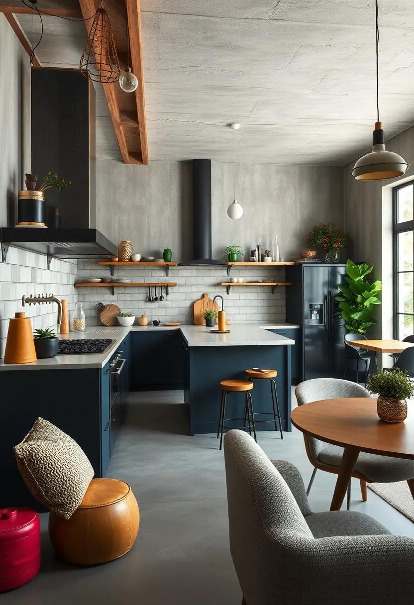 Industrial Inspiration: Embrace raw materials like steel and reclaimed wood for a trendy, urban kitchen aesthetic