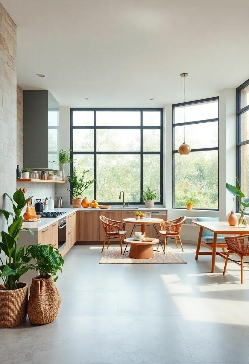 Nature Nook: Bring the outdoors in with large windows, plants, and natural materials for an airy, refreshing vibe