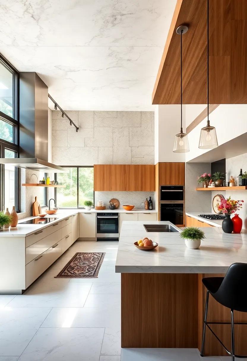 Split Level Sophistication: Elevate certain sections of your kitchen for distinct zones that enhance functionality and aesthetic appeal