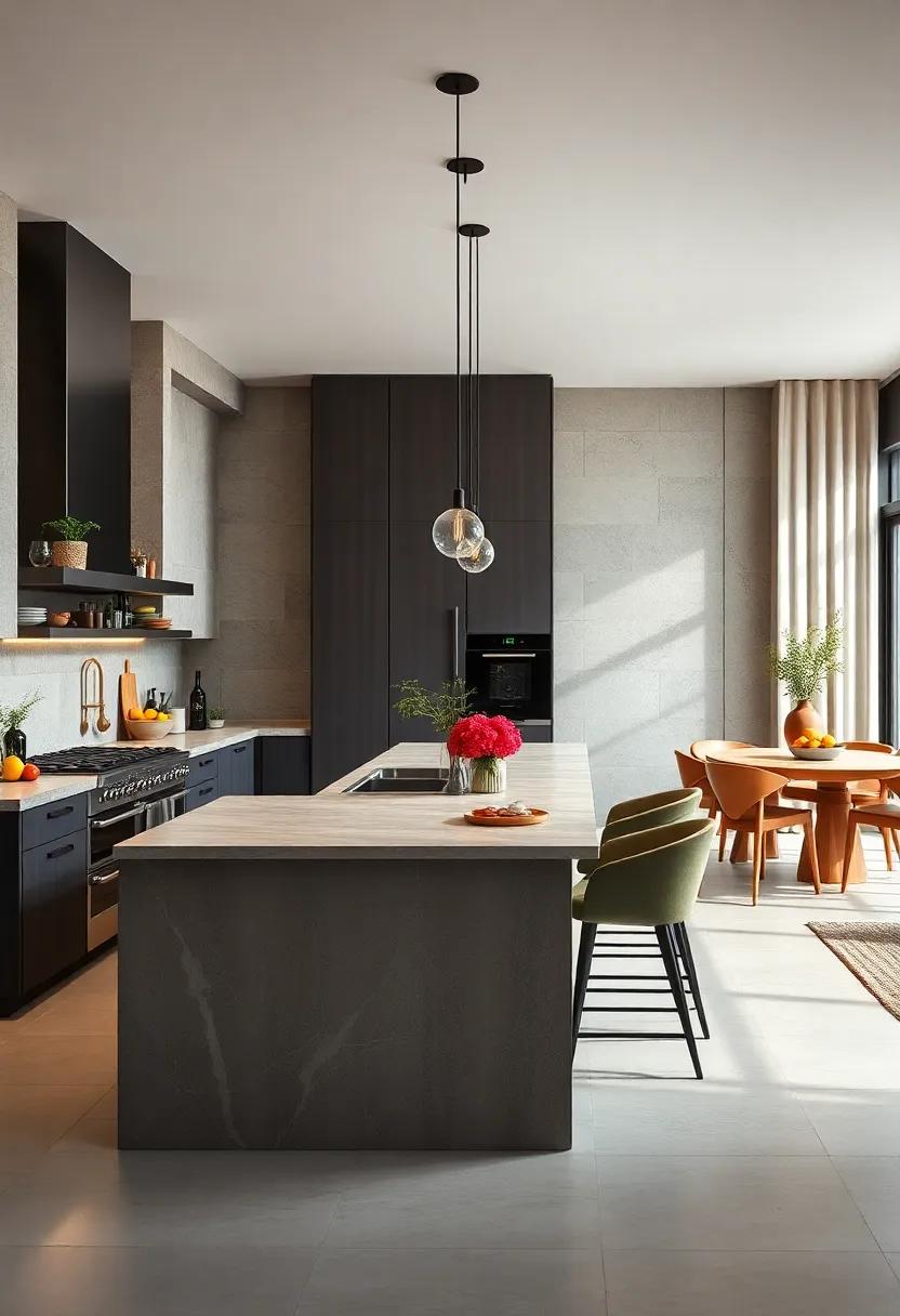 Split Functionality: Separate cooking and entertaining zones within one layout to enjoy both culinary and social experiences seamlessly