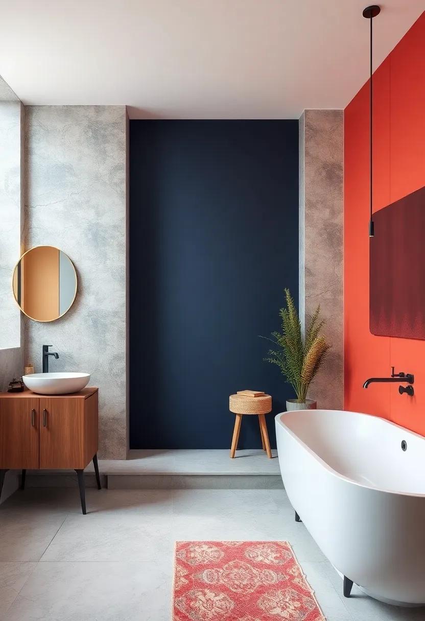 Color Blocked ​Walls: ​Experiment ⁢with ⁤color ‌blocking to create fun, dynamic patterns that invigorate your bathroom⁤ design