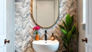27 Stunning Ideas for a Herringbone Accent Wall in Your Powder Room
