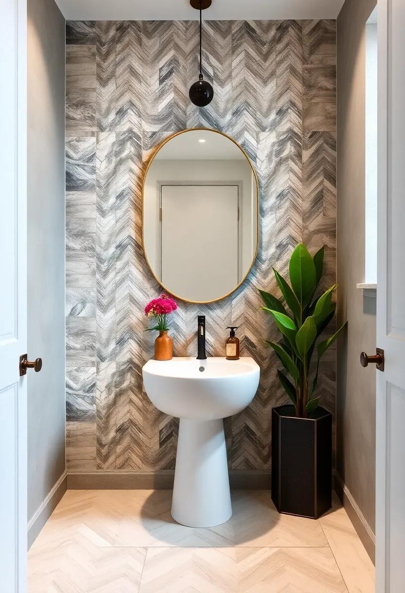 27 Stunning Ideas for a Herringbone Accent Wall in Your Powder Room