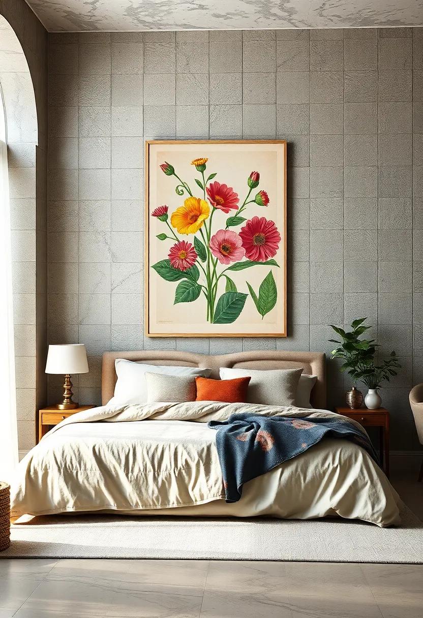 Botanical Prints: Infuse your room with nature-inspired vintage botanical posters, featuring stunning flora illustrations that create a serene ambiance
