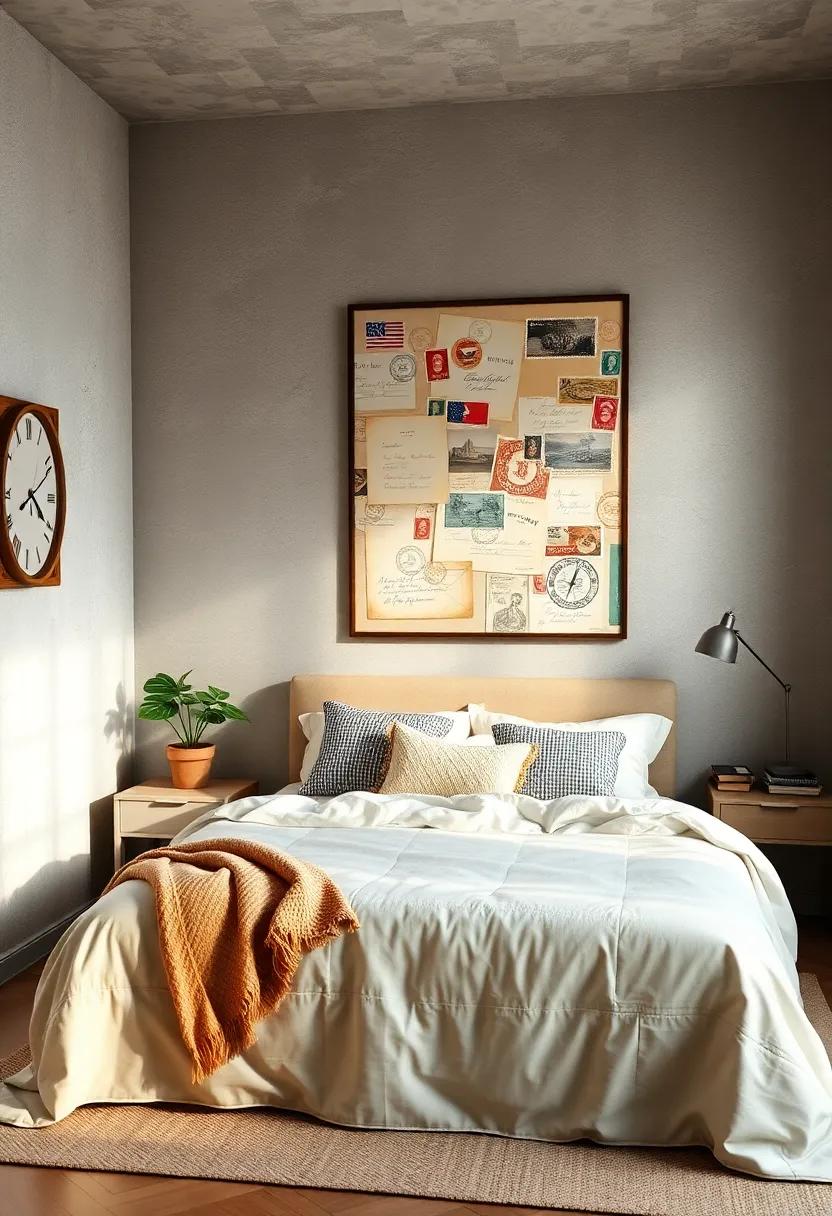 Correspondence Posters: Add a touch of history with posters featuring vintage letters or stamps that create a charming collage of correspondence