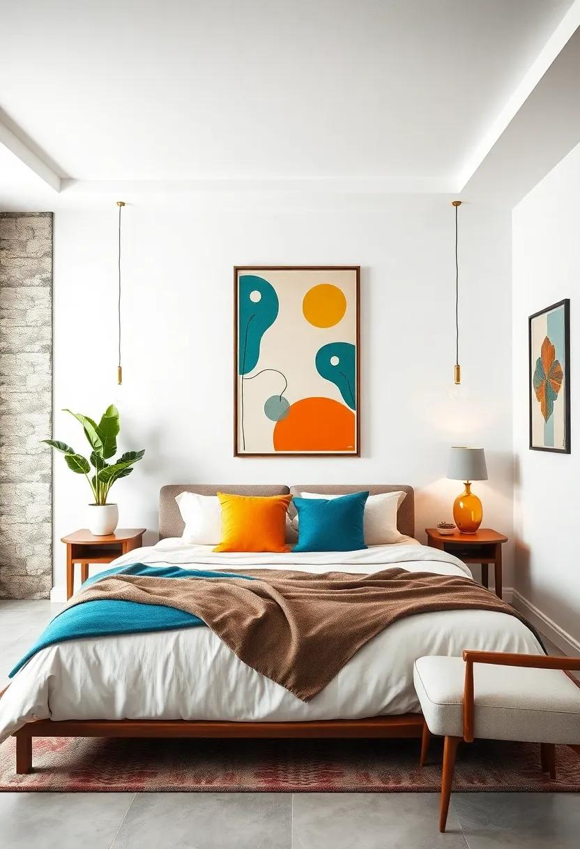 Mid-Century Modern graphics: Embrace the charming aesthetic of mid-century modern design through colorful abstract posters that capture the essence of the era