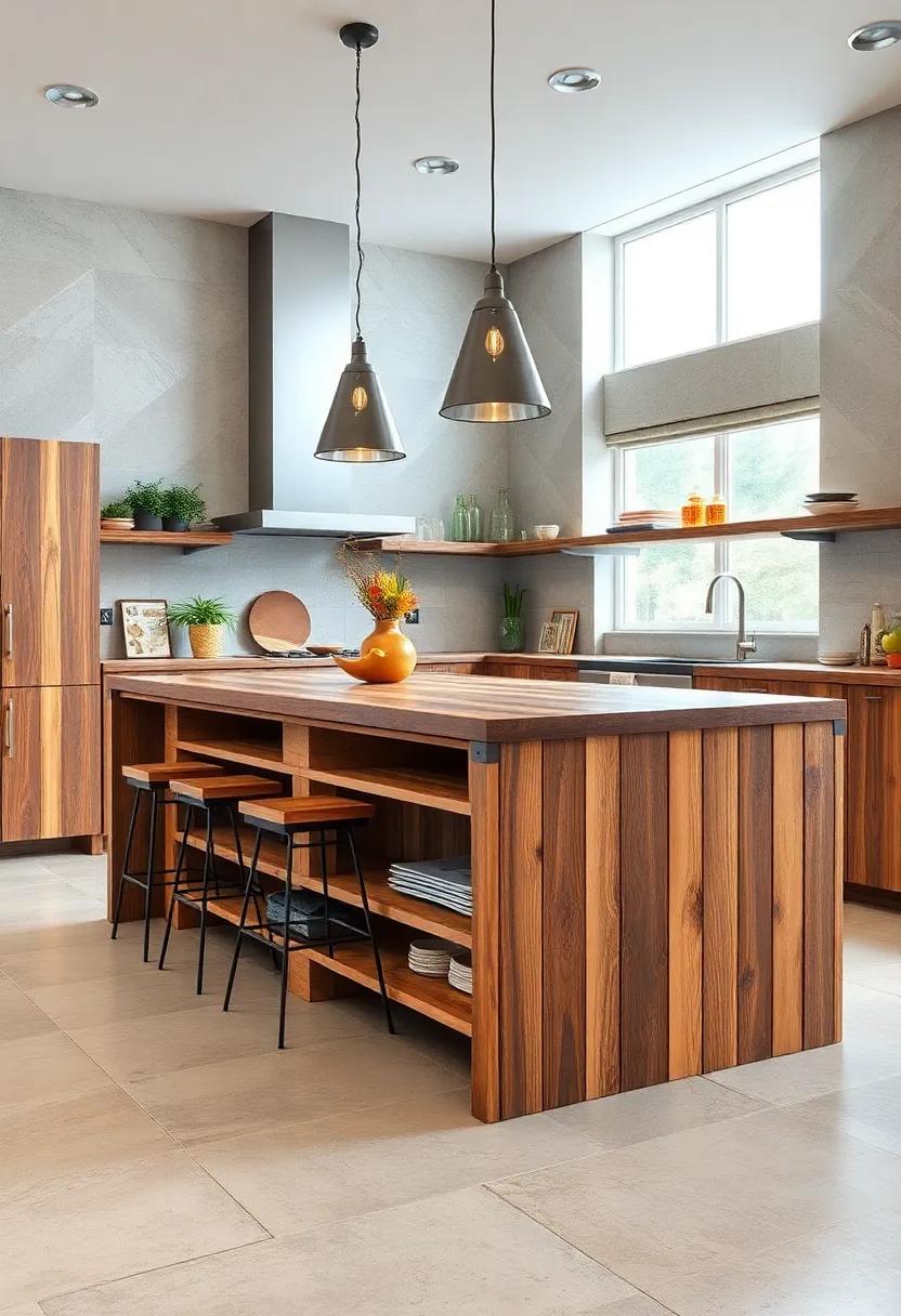 Customized Pallet Island: Craft a stunning kitchen centerpiece from assembled wooden pallets. This DIY option allows for personalization in color, size, and design, perfect for the hands-on homeowner