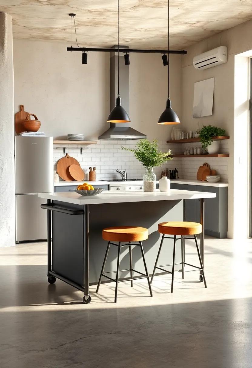 Vintage Cart with Stools: Combine function and style with a vintage cart that features built-in stools. Perfect for a casual dining experience or a cozy coffee corner