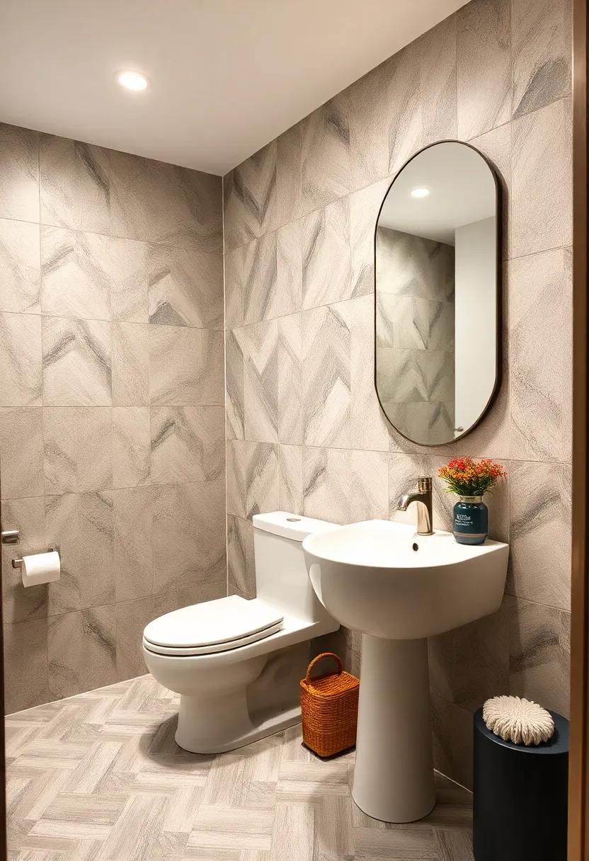 Geometric ⁣Tile: Use ​glazed ⁢ceramic or porcelain tiles ⁤with a herringbone pattern for⁢ a sophisticated, durable wall
