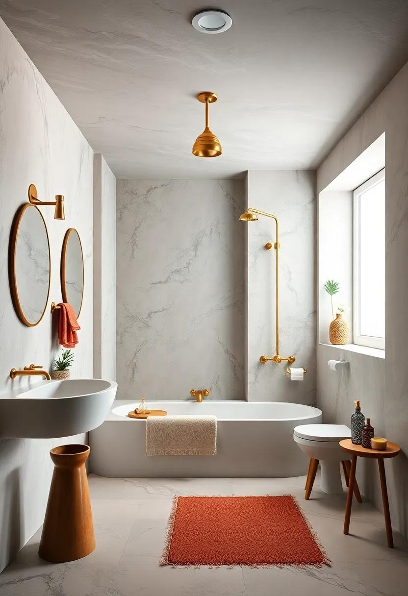 Tailored Showerheads: Install a vintage-style brass showerhead that elevates your bathing experience with a classic flair