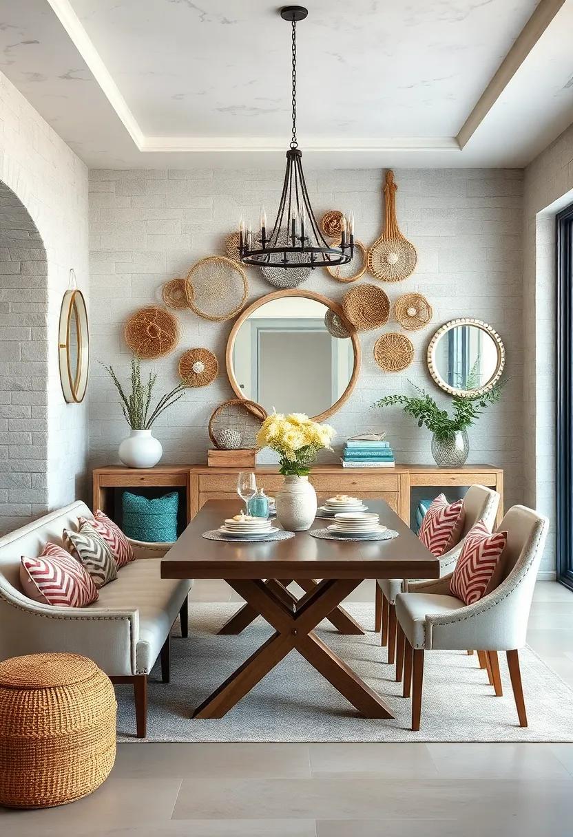 Coastal-Themed Wall Décor: Include decorative elements like fishing nets or driftwood mirror frames for an authentic coastal flair