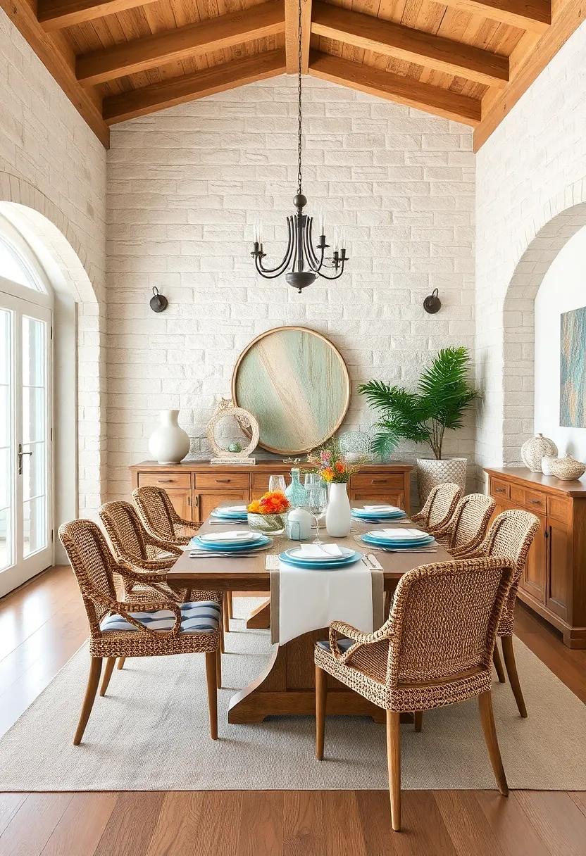Personal Touches: include mementos from your beach travels to tell a story and make the dining space deeply personal and inviting