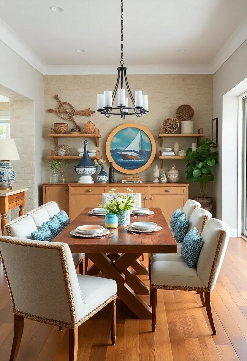 Repurposed Nautical Finds: Integrate salvaged maritime objects, like fish nets or old buoys, for a unique narrative in your décor