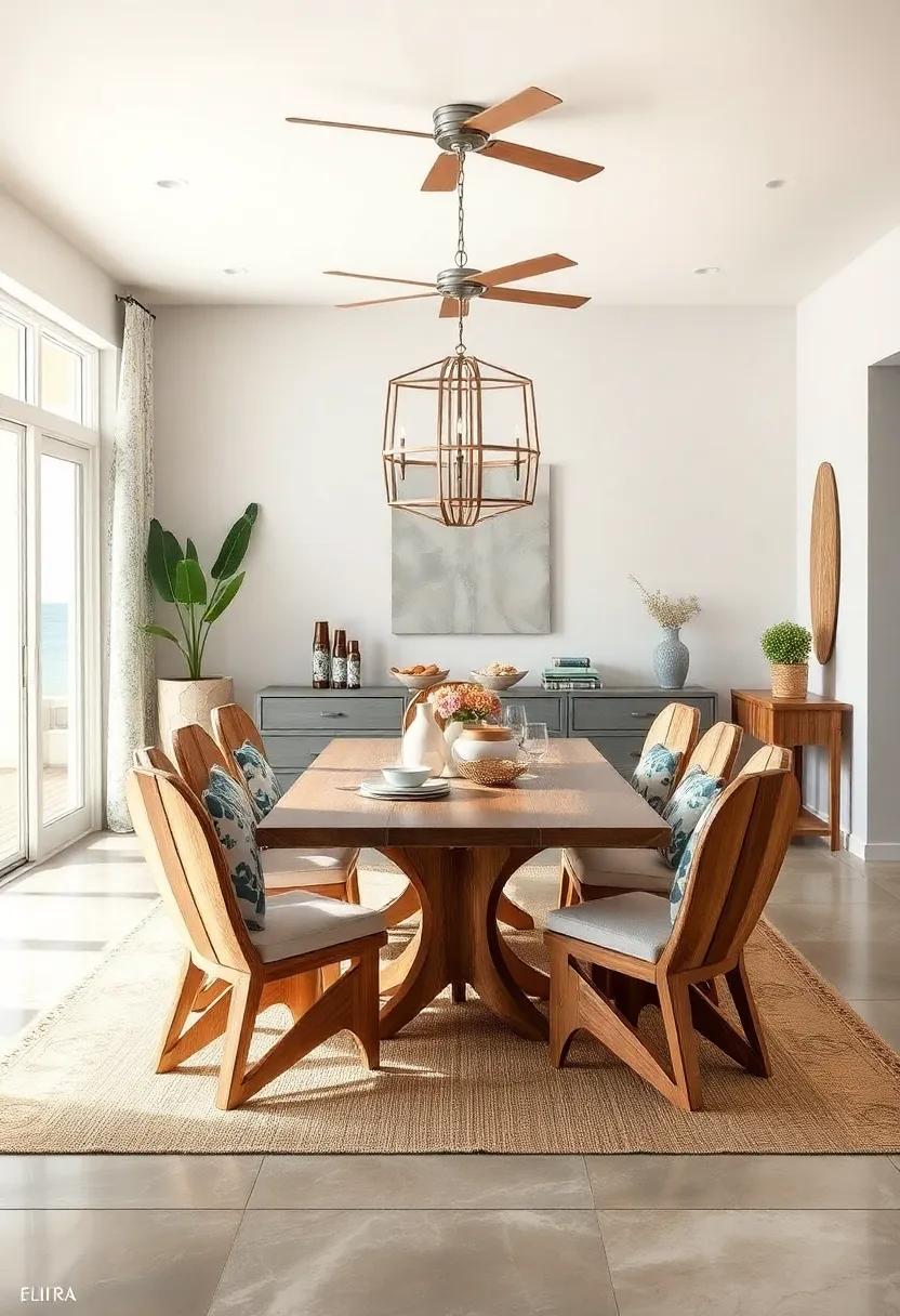 Surfboard Styled Furniture: Choose unique pieces shaped like surfboards to add a playful touch that celebrates coastal living