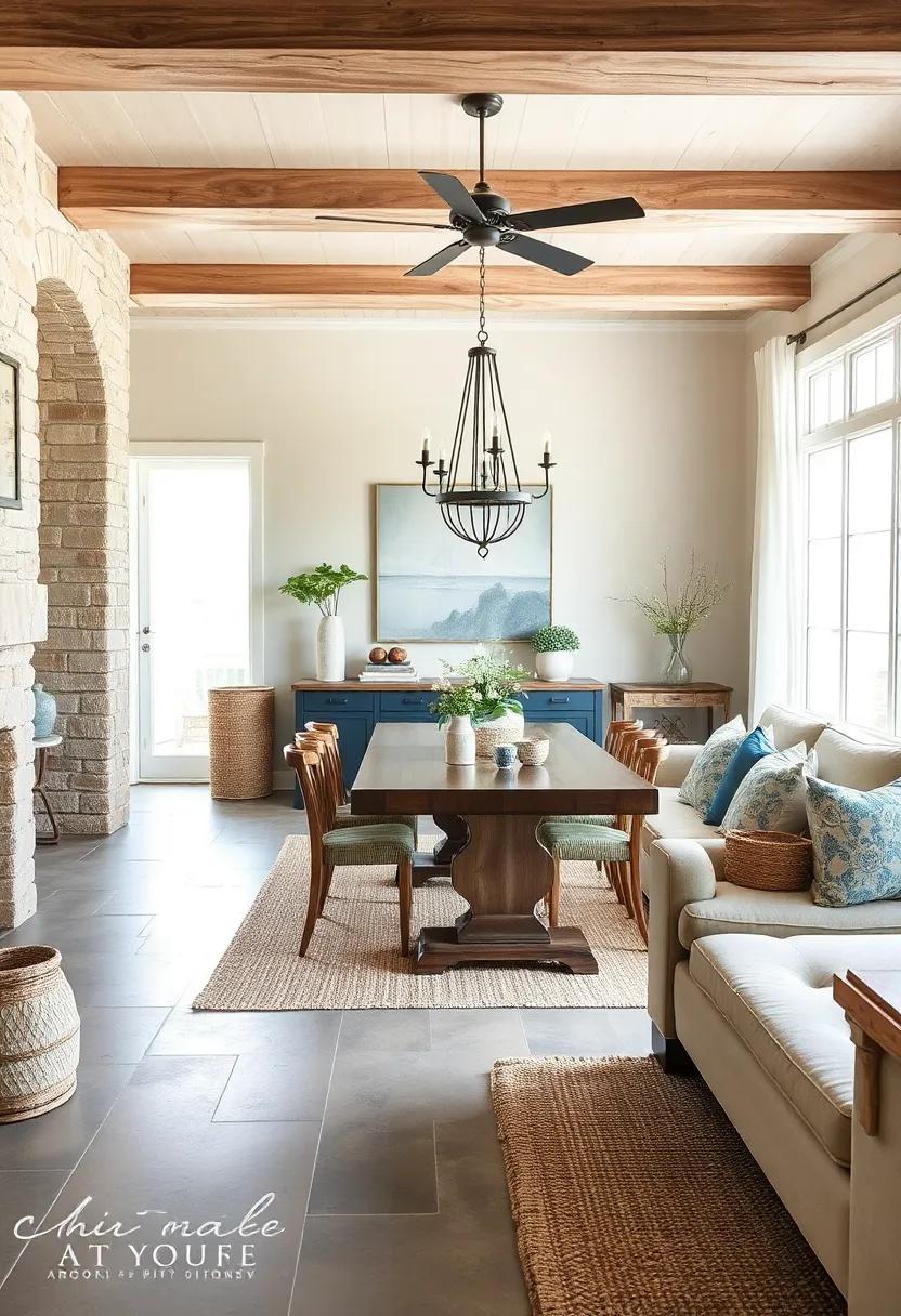 Weathered Finishes: Select furniture with a weathered look to replicate the aged beauty of seaside cottages