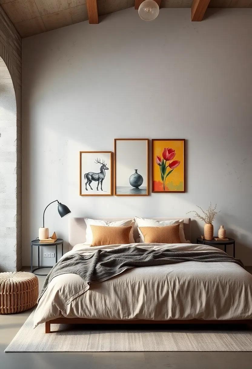 Vintage Finds: Scour flea markets for vintage-style art pieces that lend character and nostalgia to your modern bedroom