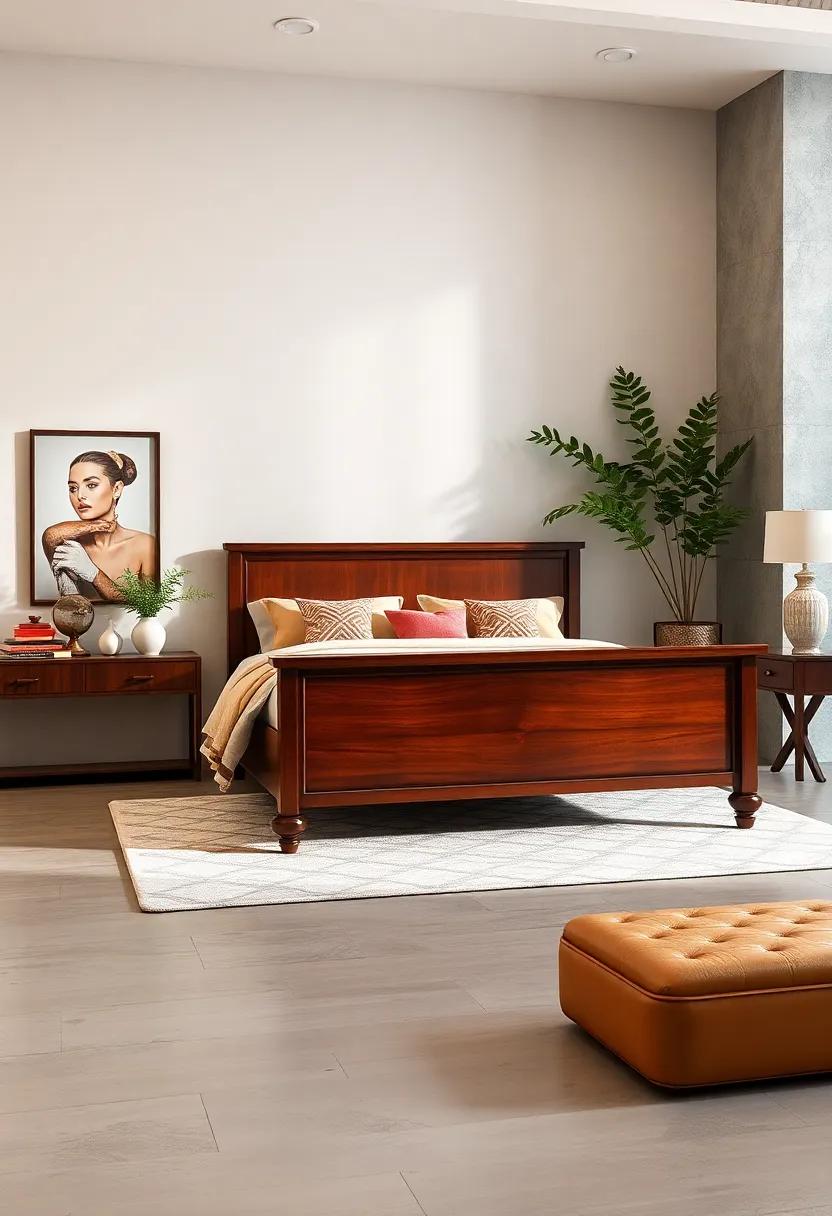 Classic Elegance in Mahogany: Experience the richness of mahogany wood in⁤ a⁣ sleigh bed​ that showcases classic craftsmanship and refined style