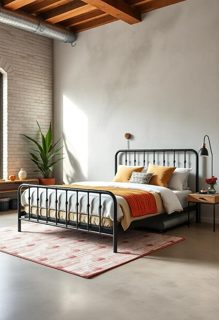 Industrial Edge: ⁤Dive into ‍an eclectic aesthetic with ⁤a metal sleigh bed‍ that⁤ merges industrial⁤ elements with classic ⁤design for ​a unique twist