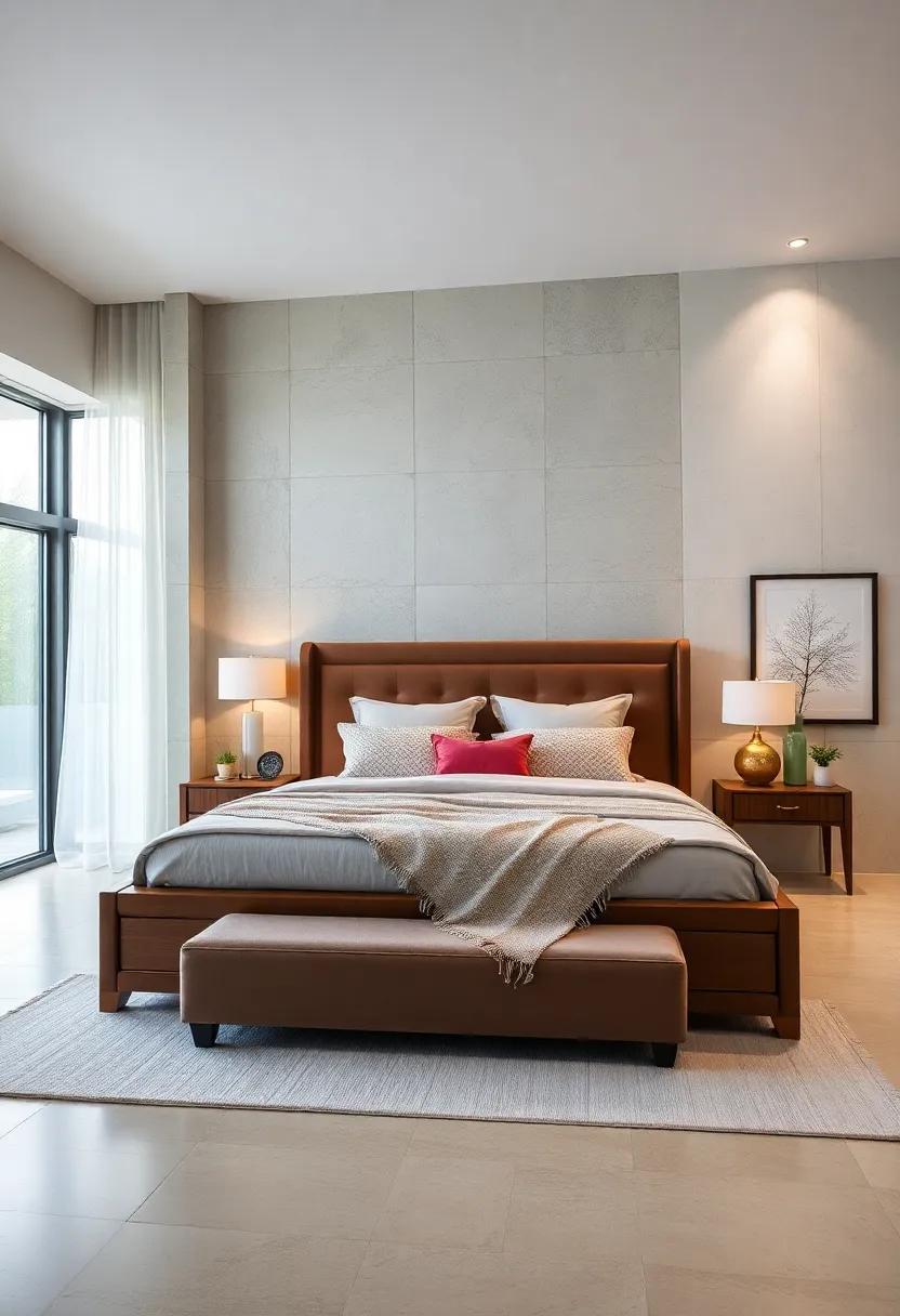 Ottoman-Style⁢ Bed: Enjoy the fusion of⁤ style and functionality⁤ with a sleigh bed that ⁣features built-in ottoman ⁢storage ‌at the foot