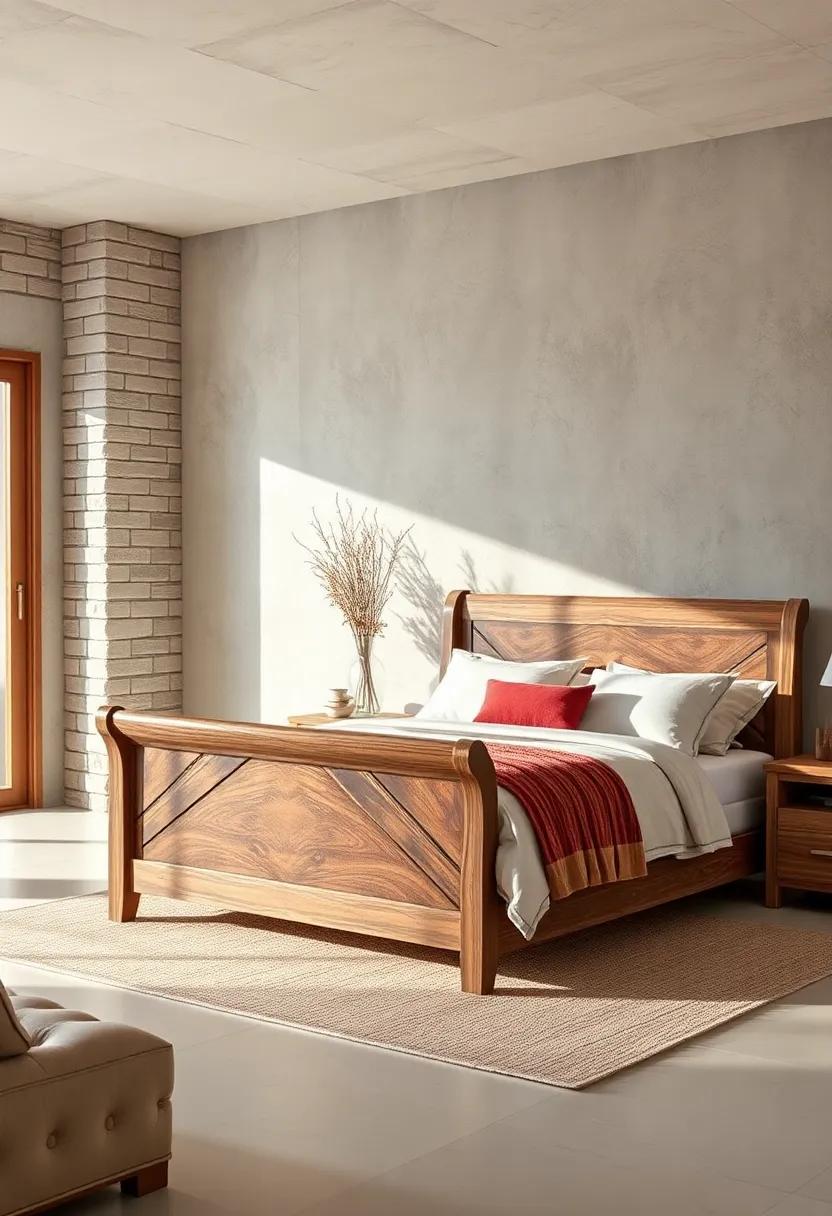 Rustic Retreat: Embrace cabin-inspired aesthetics with a ​distressed ⁣wood sleigh bed that brings a ⁢sense ‌of cozy ⁢charm to ‌any ​bedroom